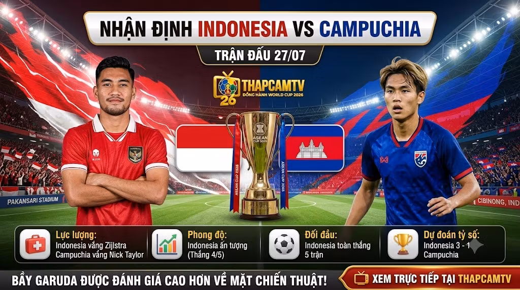 Nhận Định Indonesia vs Campuchia (20h30, 27/07): Bài Kiểm Tra Năng Lực Chuyển Đổi Trạng Thái