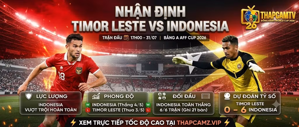 Nhận Định Timor Leste vs Indonesia (17h00, 31/07): Garuda Trình Diễn Sức Mạnh Khống Chế